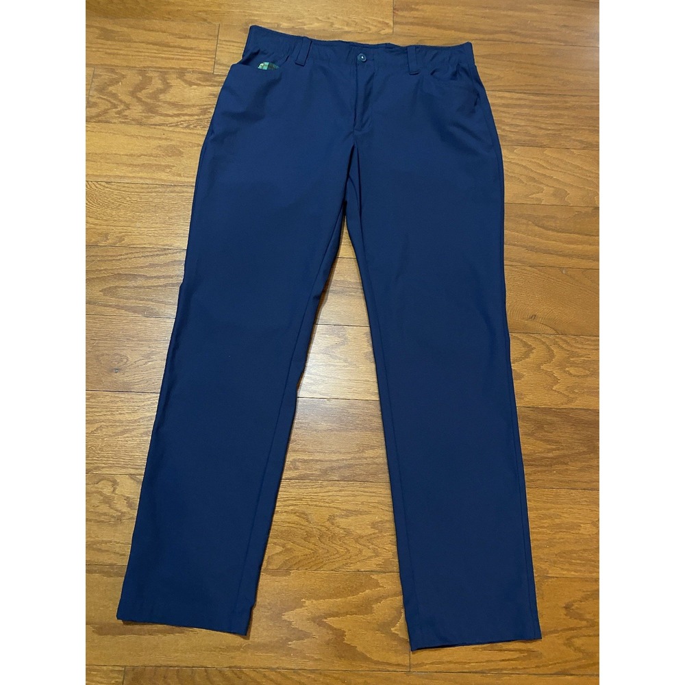 William Murray Golf Performance Pants Mens 36 Straight Fit Blue Polyester 36x32